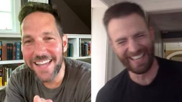 Paul Rudd y Chris Evans hablan en una videollamada del tamaño de sus partes íntimas