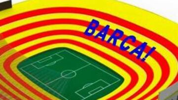 El Barça convertirá el Camp Nou en una senyera gigante