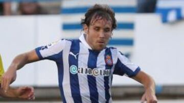 <b>TOQUE. </b>Verdú, en pretemporada con el Espanyol.