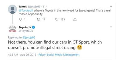 Toyota no estará en Need for Speed Heat "porque promueve las carreras ilegales"