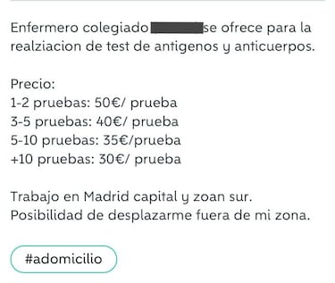 As¨ª funciona la reventa de test de ant¨ªgenos: ?cu¨¢nto piden por una prueba de autodiagn¨®stico?