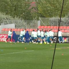 Último entrenamiento del Atleti antes de enfrentarse al Dortmund