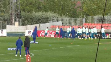 Último entrenamiento del Atleti antes de enfrentarse al Dortmund