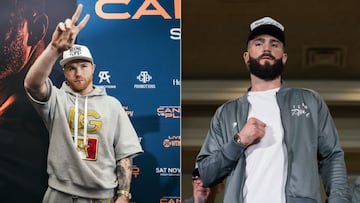 Canelo Álvarez y Caleb Plant.