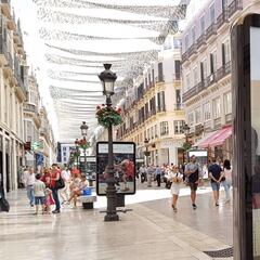 Exposición "Campeón Eurocup 2017" en el centro de Málaga