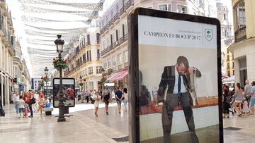 Exposición "Campeón Eurocup 2017" en el centro de Málaga