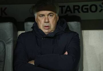 Bayern Munich coach Carlo Ancelotti during Dortmund cup defeat.