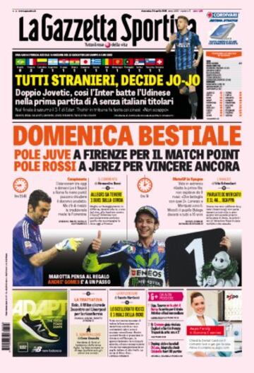 Portadas de la prensa mundial