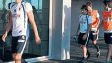 <b>EN VALDEBEBAS. </b>La Real se entrenó por la tarde en la Ciudad Deportiva del Real Madrid.