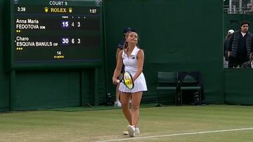 Charo Esquiva, en Wimbledon.