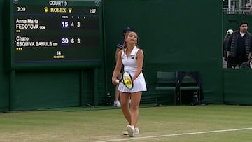 Charo Esquiva, en Wimbledon.