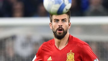 Spain&#039;s defender Gerard Pique 