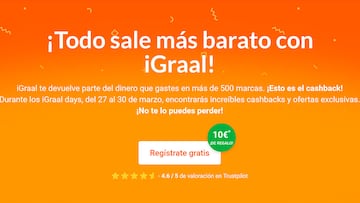 Recupera hasta el 50% de tus compras por internet con el ‘cashback’ de los ‘iGraal Days’