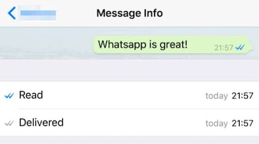 Cómo saber la hora exacta en que un contacto ha leído un WhatsApp