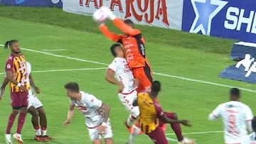 Así fue la jugada de gol que le anularon a Santa Fe ante Tolima.