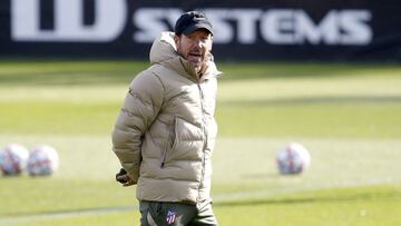 Simeone, durante un entrenamiento.