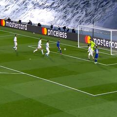 La clarísima ocasión que Werner desperdició y paró Courtois