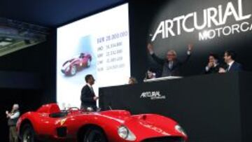 La joya de Ferrari, en plena subasta.