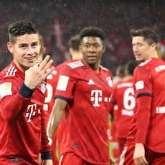 James anota triplete en goleada del Bayern Múnich ante Mainz