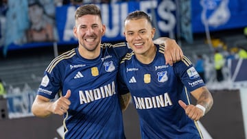 Leonardo Castro y Santiago Giordana, delanteros de Millonarios