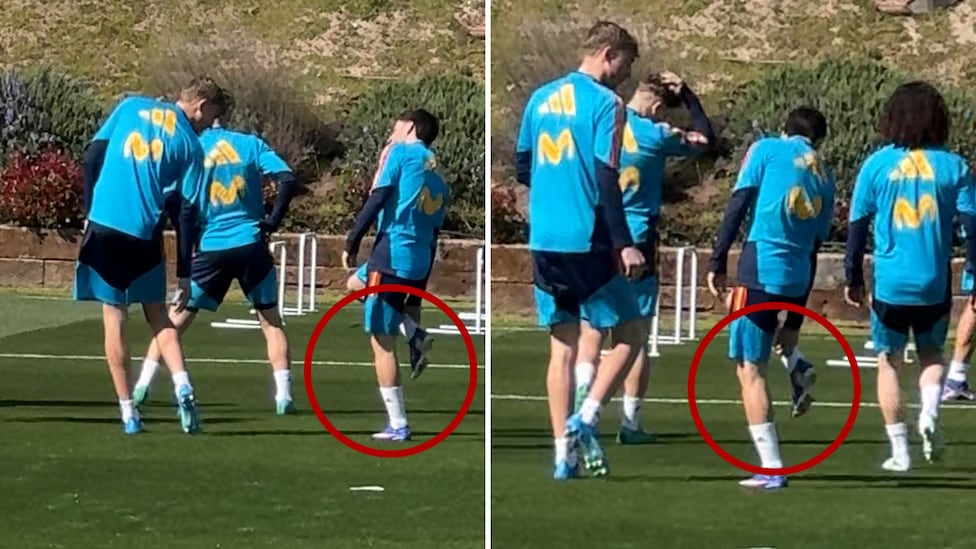 La ‘pillada’ a Huijsen y Baena comentando la entrada de Valverde en el derbi: el gesto final del madridista es delatador