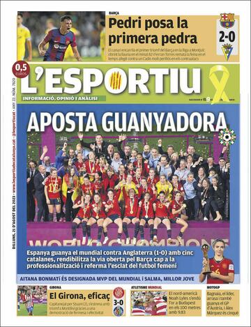 La prensa española, orgullosa de sus campeonas del mundo