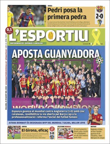 La prensa española, orgullosa de sus campeonas del mundo