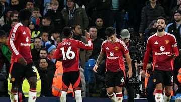 Late goals from Bruno Fernandes and Amad Diallo seal a dramatic Premier League win for United against Pep Guardiola’s struggling City.
