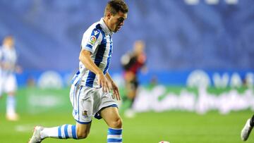 Jon Bautista, en un partido con la Real Sociedad.