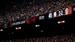 BARCELONA, SPAIN - FEBRUARY 16:  Spotify Camp Nou Stadium of FC Barcelona  during the UEFA Europa League   match between FC Barcelona v Manchester United at the Spotify Camp Nou on February 16, 2023 in Barcelona Spain (Photo by David S. Bustamante/Soccrates/Getty Images)