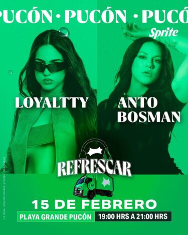 Sprite RefresCAR presenta a Loyaltty en concierto gratuito en Pucón