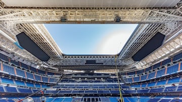Interior del estadio Santiago Bernabéu.