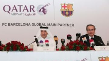 Akbar Al Baker, consejero delegado de Qatar Airways, con Javier Faus.
