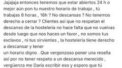 La insolidaria reseña de un cliente a un restaurante: “No hace falta que vuelvas”