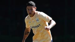 James Rodríguez en un entrenamiento de Sao Paulo.