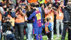 Los familiares de los jugadores del Barcelona también celebraron la Copa...todo en imágenes