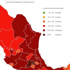 Mapa y casos de coronavirus en México por estados hoy 9 de agosto