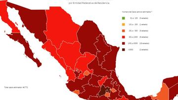 Mapa y casos de coronavirus en México por estados hoy 9 de agosto