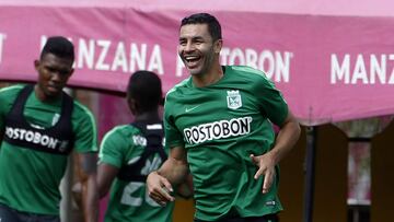 Francisco N&aacute;jera durante un entrenamiento con Atl&eacute;tico Nacional en el primer semestre de 2017