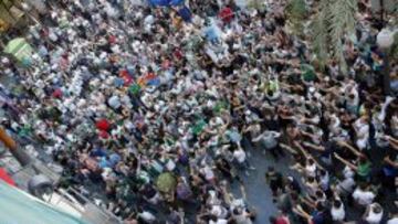Manifestación de la afición del Elche