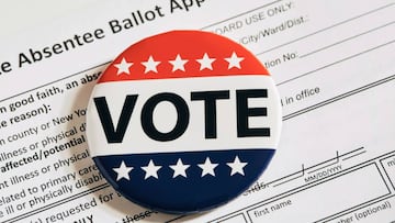 Boleta para la votación ausente, USA.