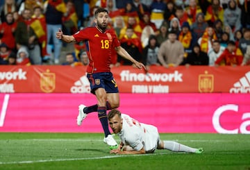 Jordi Alba marcó el 1-1 tras una gran jugada y un pase de Marco Asensio.