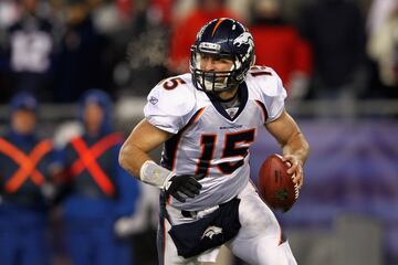 El ganador del Heisman en 2007 y quarterback en la NFL entre 2010 y 2012 con los Denver Broncos y New York Jets, actualmente juega en Ligas Menores con la organización de los New York Mets.