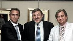 <b>ACUERDO. </b>Astiazarán, presidente de la LFP; Lissavetzky , secretario de Estado para el Deporte, y  Movilla, presidente de la AFE.