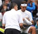 Nadal llamó al fisio y la lluvia paró su partido