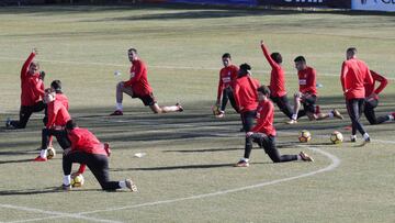 Entrenamiento del Atl&eacute;tico. 