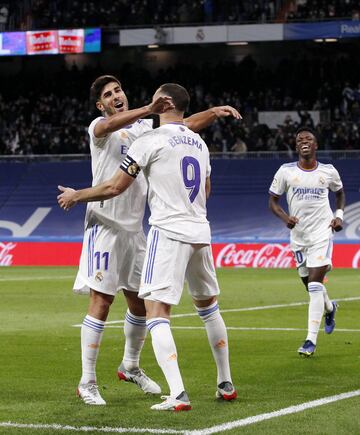 Benzema anotó el 2-0 para el Real Madrid.