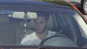 Medrán. ayer entrando al Bernabéu.
