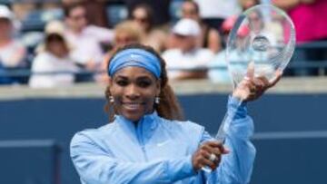 Serena Williams tras ganar a Cirstea en Toronto. 