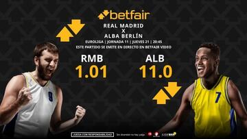 Real Madrid vs. ALBA Berlín: horario, TV, pronósticos, estadísticas y clasificación